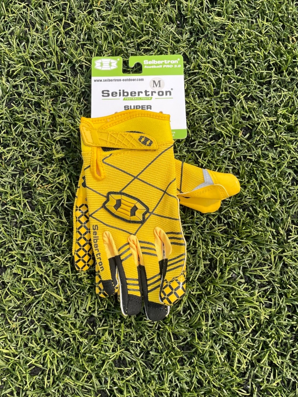Seibertron Pro 3.0 Elite Ultra-Stick Sports Receiver Glove Football Gloves Sz M